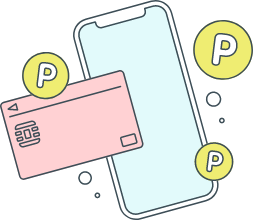 クレジットカードでポイントを貯めるイラスト